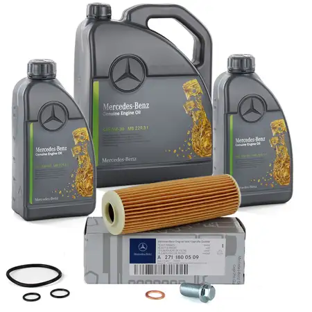 7 Liter ORIGINAL Mercedes-Benz &Ouml;L Motor&ouml;l 5W30 MB 229.51 + &Ouml;lfilter 2711800509