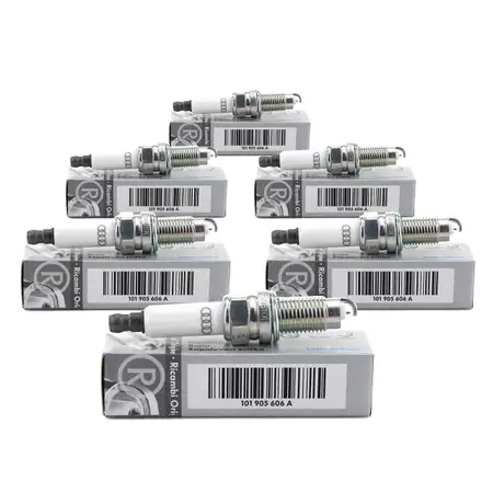 6x ORIGINAL Audi VW Z&uuml;ndkerze A3 (8P) TT (8N 8J) Golf 4 5 R32 Touareg T5 3.2 V6 101905606A