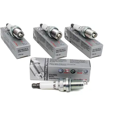 4x ORIGINAL Audi VW Z&uuml;ndkerze Golf 6 Passat A3 A4 1.8/2.0 TSI / GTI/R 06H905601A