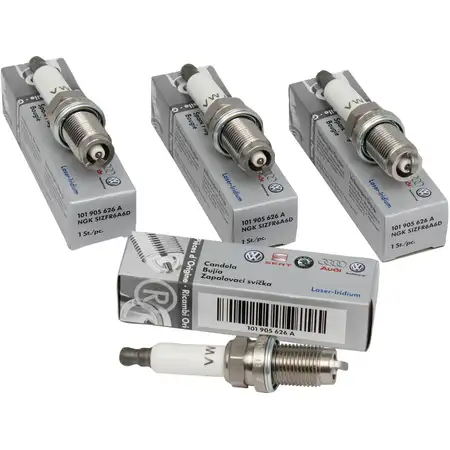 4x ORIGINAL VW Z&uuml;ndkerze Passat (B6) Touran (1T) 1.4 TSI 150/160 PS 101905626A