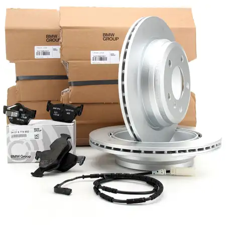 ORIGINAL BMW Bremsscheiben + Bel&auml;ge + Wako E81 E87 130i 123d E90-93 bis 02.2010 hinten