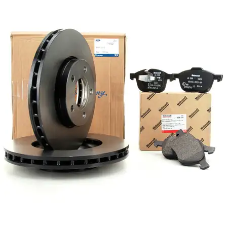 ORIGINAL Ford Bremsscheiben + MOTORCRAFT Bel&auml;ge Focus 3 MK3 C-Max 2 MK2 ab 06.2015 vorne