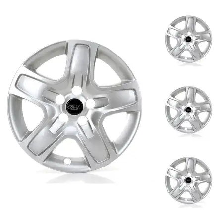4x ORIGINAL Ford hubcap wheel cover 16 inch SILVER 1577633 for C-MAX FOCUS II