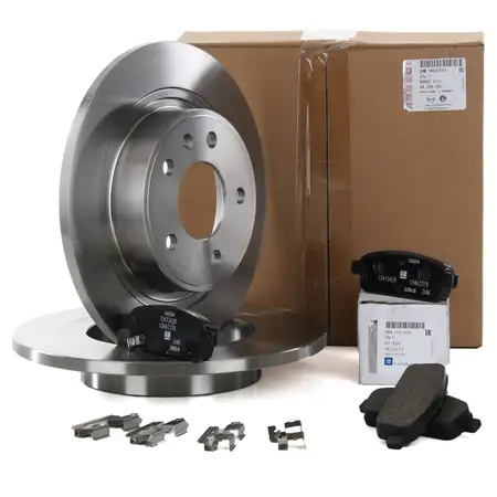 ORIGINAL Opel Bremsen Kit Bremsscheiben + Bel&auml;ge ASTRA J ZAFIRA C 16 Zoll hinten