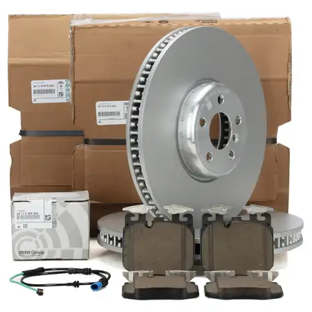 ORIGINAL BMW Bremsscheiben + Bel&auml;ge + Sensor 5er G30 G31 6er G32 7er G11 G12 G14-16 vorne