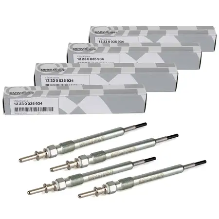 4x ORIGINAL BMW Gl&uuml;hkerze 12230035934 1er 2er 3er 4er 5er 7er + MINI