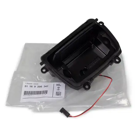 ORIGINAL BMW Aschenbecher Mittelkonsole 5er F10 F11 schwarz vorne 51169206347