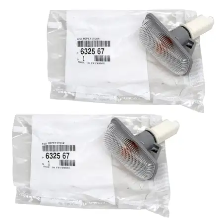 2x ORIGINAL Citroen Peugeot indicator light, side indicator, 6325.67