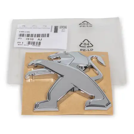 ORIGINAL Peugeot emblem logo badge, hood, 508, 1 front, 7810.AJ