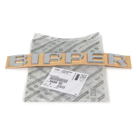 ORIGINAL Peugeot emblem badge lettering rear door Bipper rear 8666.30