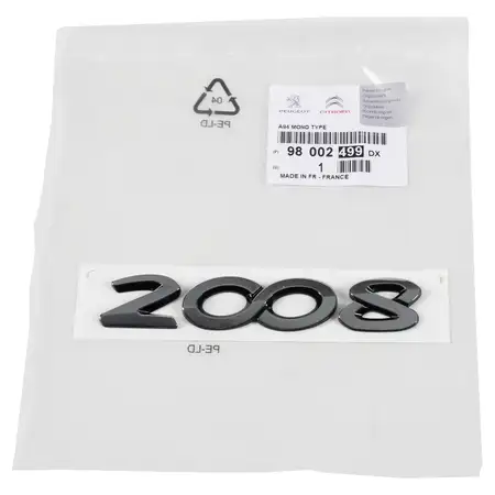ORIGINAL Peugeot emblem logo lettering tailgate 98002499DX for 2008