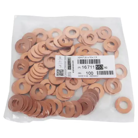 100x ORIGINAL CITROEN PEUGEOT Sealing ring for oil drain plug 1671155380