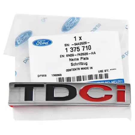 ORIGINAL Ford Emblem Schriftzug "TDCi" 1375710 f&uuml;r FIESTA FOCUS GALAXY MONDEO