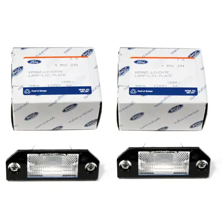 2x ORIGINAL Ford Kennzeichenleuchte + Gl&uuml;hlampe FOCUS / C-MAX FOCUS II 4502331