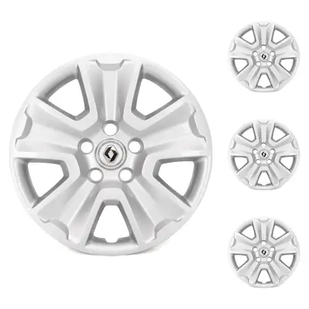 4x ORIGINAL Renault Radkappe Radblende PRAGMA 16 Zoll Silber Kadjar 403156356R