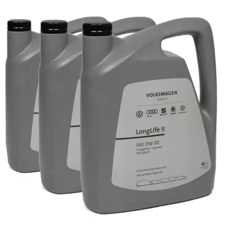 12 liters ORIGINAL VW engine oil Oil 0W30 LONGLIFE II VW 506.01 R5 V10 TDI GS60183M3