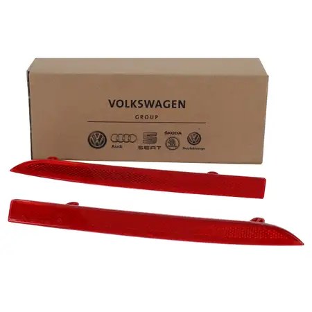 2x ORIGINAL VW R&uuml;ckstrahler Reflektor Katzenauge Sto&szlig;stange Golf 5 6 / Variant hinten