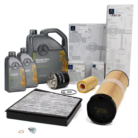 ORIGINAL Mercedes-Benz filter set + fuel filter + 7L 5W30 engine oil W211 S211