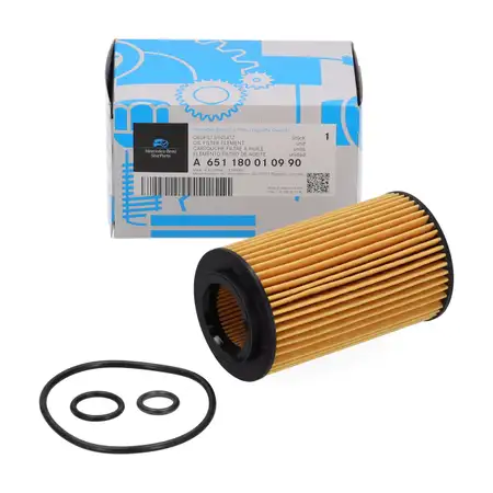 ORIGINAL Mercedes &Ouml;lfilter W176 W246 W204 W205 W212 B906 B907 1.8/2.1D OM651 651180010990