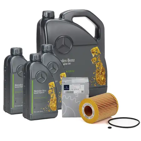 8L ORIGINAL Mercedes 5W-30 MB 229.52 Motor&ouml;l + &Ouml;lfilter W203 W204 W211 W212 W213 OM642