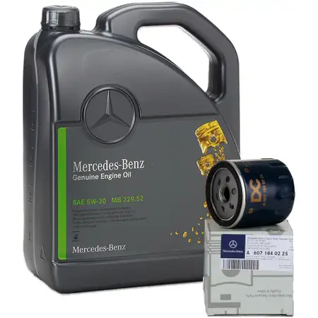 5L ORIGINAL Mercedes 5W-30 MB 229.52 Engine Oil + Oil Filter W176 W246 C/X117 X156 W415 OM607
