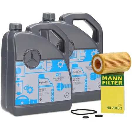 10L ORIGINAL Mercedes StarParts 5W-30 MB 229.51 engine oil + MANN oil filter OM651