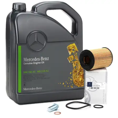 5L ORIGINAL Mercedes 5W-30 MB 229.52 Engine Oil + Oil Filter W169 W245 150-200 TURBO M266