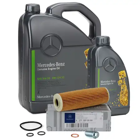 6L ORIGINAL Mercedes 5W-30 MB 229.52 Motor&ouml;l + &Ouml;lfilter W204 W212 C207 A207 R171 M271