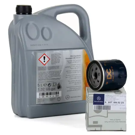 5 liters ORIGINAL Mercedes-Benz OIL Engine oil 5W30 MB 229.51 + Oil filter 6071840225