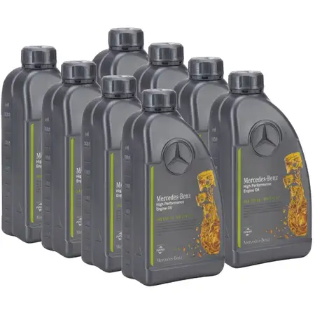 8L 8 liters ORIGINAL Mercedes-Benz engine oil Oil 0W-40 MB 229.52 000989750911