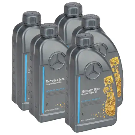 5L 5 Liter ORIGINAL Mercedes-Benz Motor&ouml;l &Ouml;L 5W40 5W-40 MB 229.5 000989920211