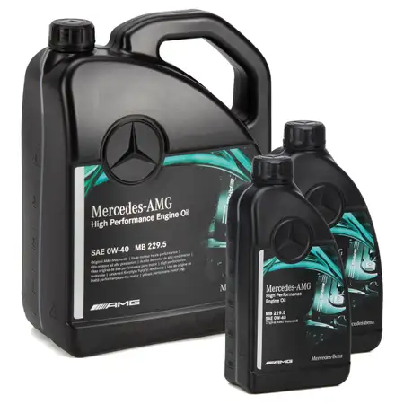 7L ORIGINAL Mercedes AMG High Performance Motor&ouml;l &Ouml;l 0W40 MB 229.5 000989650811