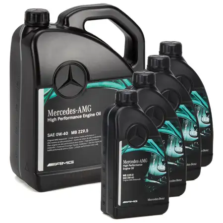 9L ORIGINAL Mercedes AMG High Performance Motor&ouml;l &Ouml;l 0W40 MB 229.5 000989650811