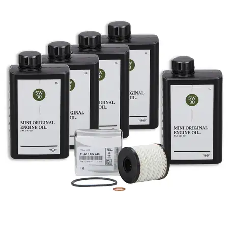 5 liters ORIGINAL MINI engine oil OIL 5W30 LL-04 Longlife-04 + oil filter 11427622446