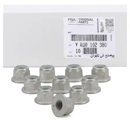10x ORIGINAL Opel MOPAR Mutter Traggelenk F&uuml;hrungsgelenk Astra Insignia Zafira YR00102380