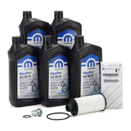 4.73L MOPAR 0W20 engine oil + oil filter ALFA ROMEO Giulia 952 Stelvio 949 2.2D 136-209 hp