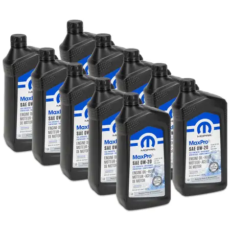 10x 946ml MOPAR 0W20 engine oil CHRYSLER DODGE JEEP RAM FIAT ALFA ROMEO K68218950AB