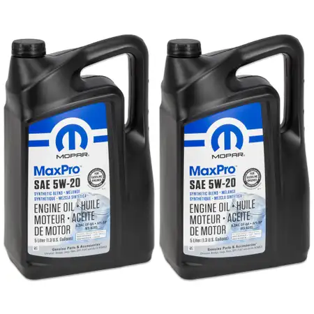 10L MOPAR 5W-20 Motor&ouml;l CHRYSLER DODGE JEEP RAM FIAT ALFA ROMEO K68218891AA