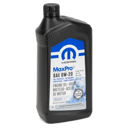 MOPAR 0W20 Engine Oil CHRYSLER DODGE JEEP RAM FIAT ALFA ROMEO 946ml K68218950AB