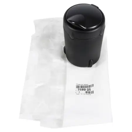 ORIGINAL Citroen Peugeot ashtray with lid BLACK ROUND 7589.05