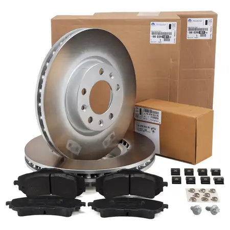 ORIGINAL PEUGEOT brakes Brake discs + brake pads 308 II / SW II front