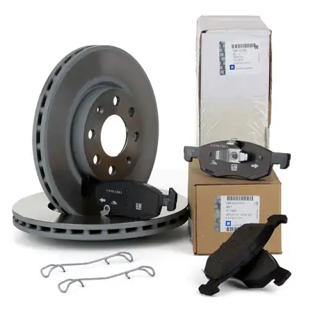 ORIGINAL GM Opel brake discs + brake pads Corsa E 14 inch RPO JQ3 front