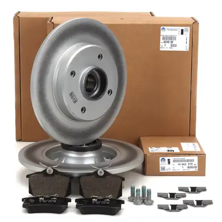 ORIGINAL PSA MOPAR brake discs + wheel bearings + brake pads C3 II DS3 2008 207 208 rear