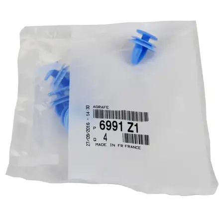 4x ORIGINAL PSA Clips Befestigungsclips T&uuml;rverkleidung Innenverkleidung 6991.Z1