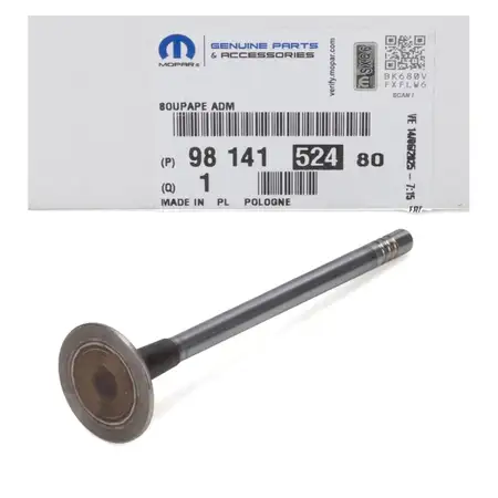 ORIGINAL PSA Opel MOPAR Einlassventil Berlingo C3 C4 Combo Expert Partner 1.5D 9814152480