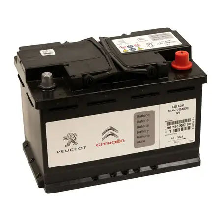 ORIGINAL PSA MOPAR AGM Autobatterie Batterie Starterbatterie 12V 70Ah 760A 9678006180
