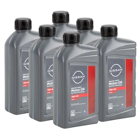 6L 6 Liter ORIGINAL Nissan 5W-40 Motor&ouml;l &Ouml;l ACEA A3/B4 API SN/CF KE900-90032
