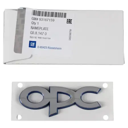 ORIGINAL GM Opel emblem OPC ASTRA CORSA INSIGNIA VECTRA ZAFIRA rear 93187159