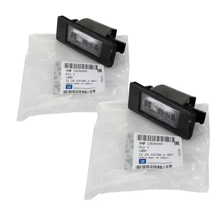 2x ORIGINAL Opel license plate light ASTRA J Sports Tourer ZAFIRA C 13590043