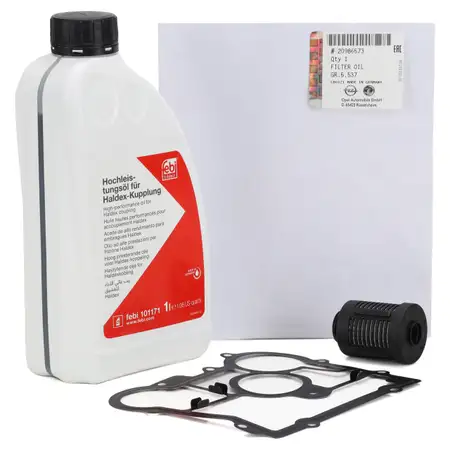ORIGINAL &Ouml;lfilter f&uuml;r Haldexkupplung + 1L febi Getriebe&ouml;l OPEL Insignia A B